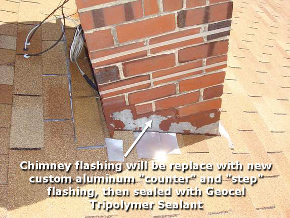 New custom formed chimney flashing New custom formed chimney flashing